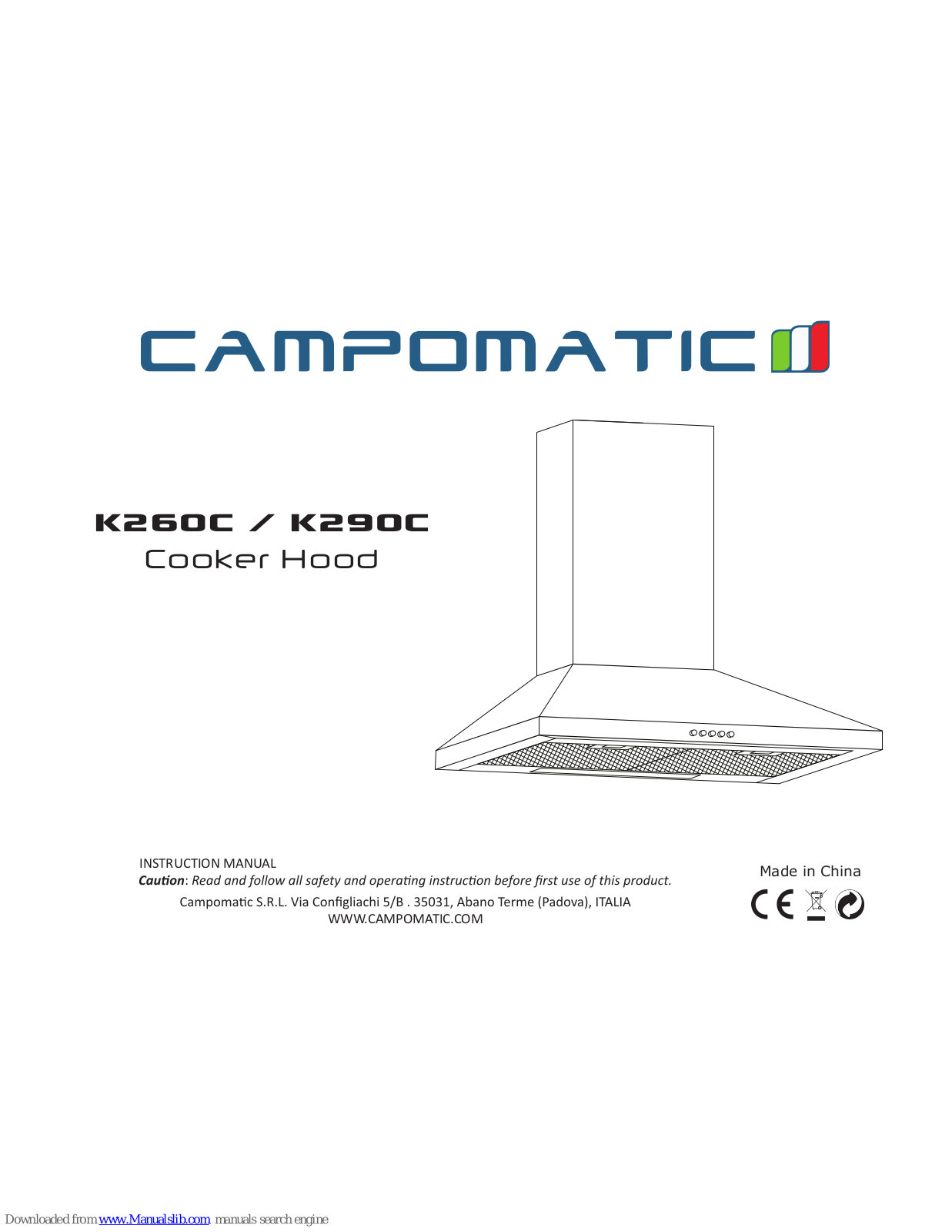 Campomatic K260C, K290C Instruction Manual