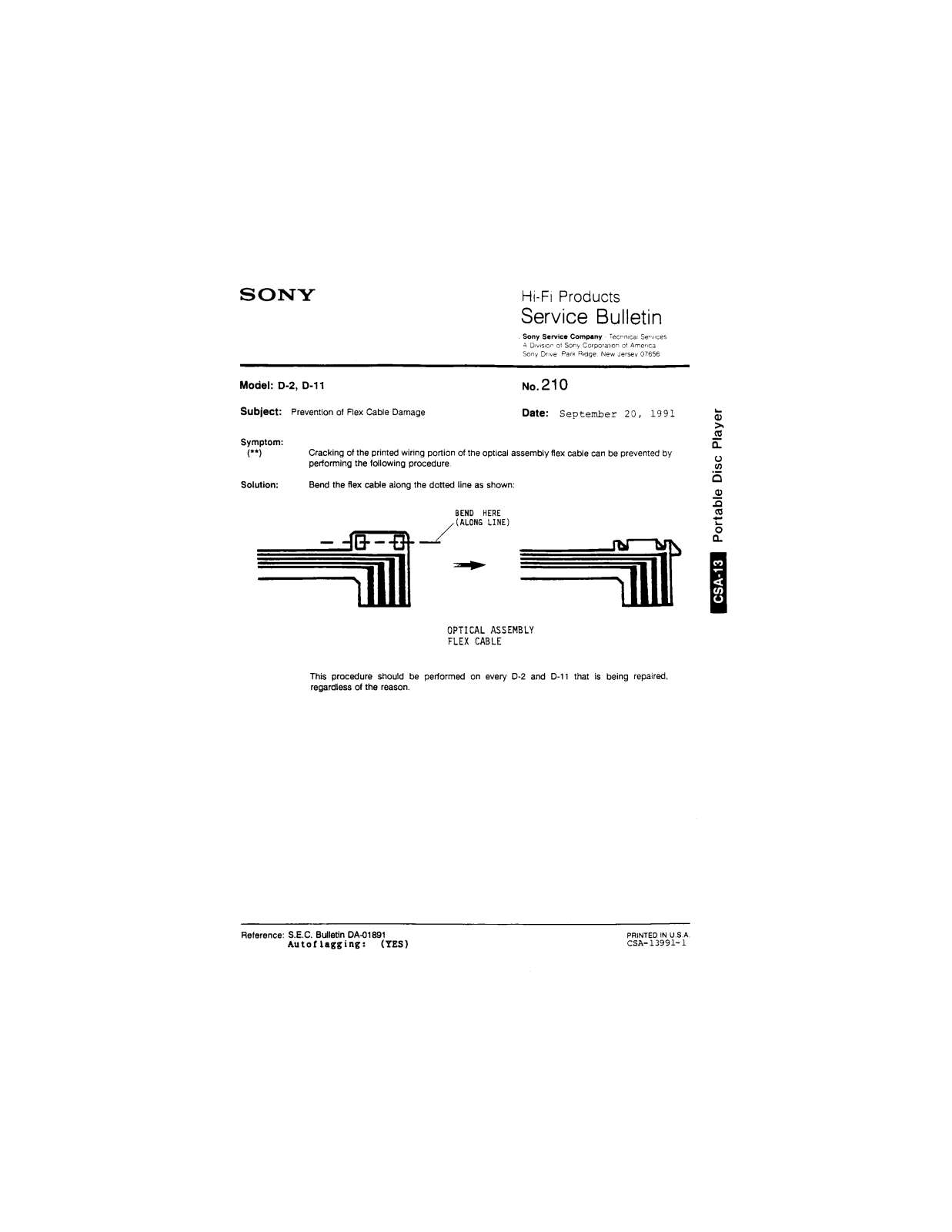 Sony D-2, D-11 Service Manual