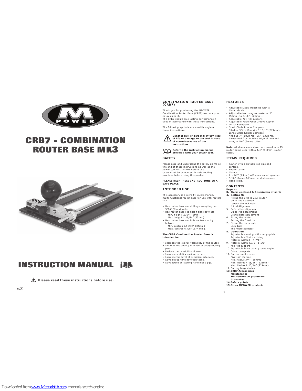 MPower CRB7 Instruction Manual - ManualMachine.com