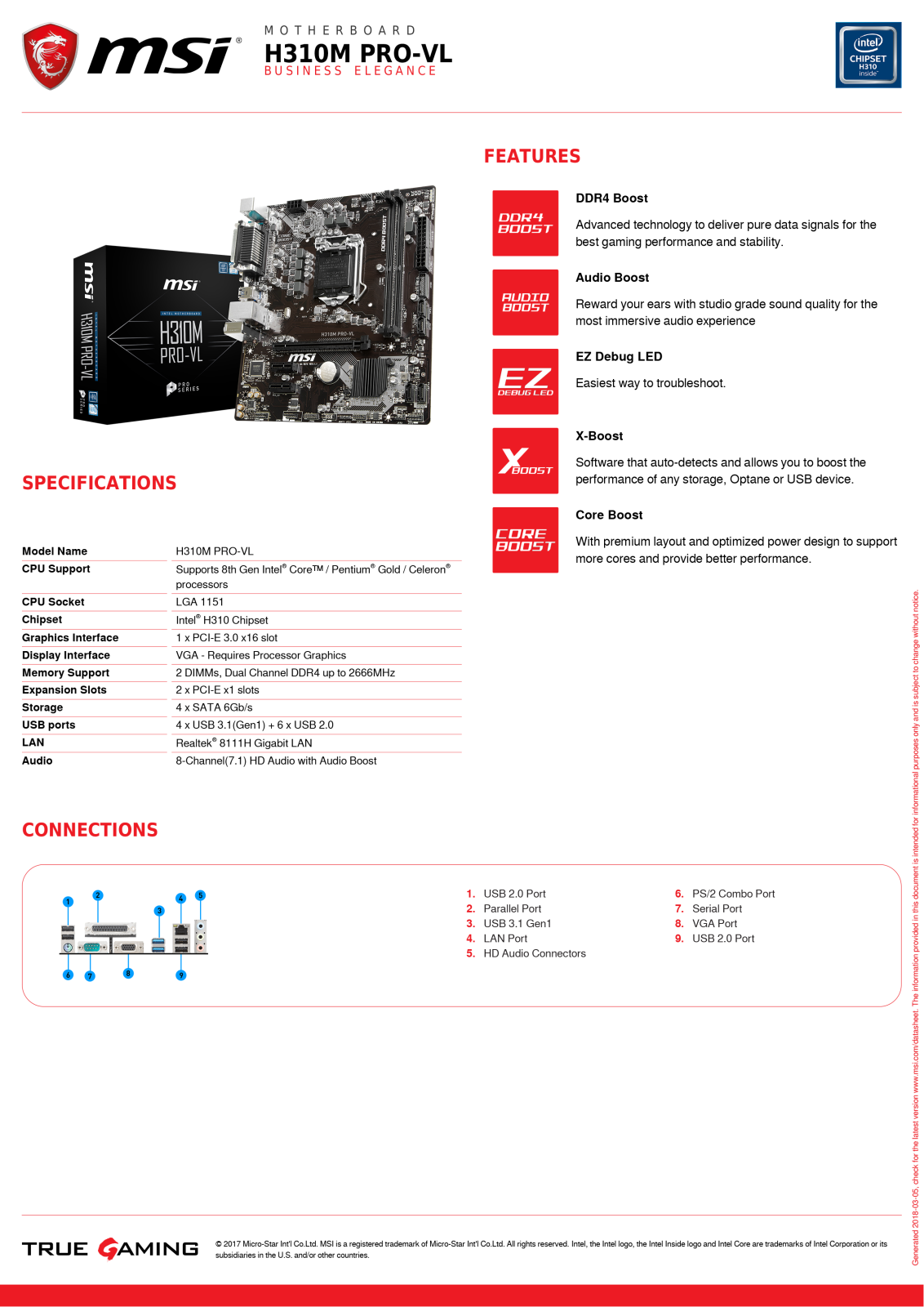 MSI H310M Pro-VL Service Manual