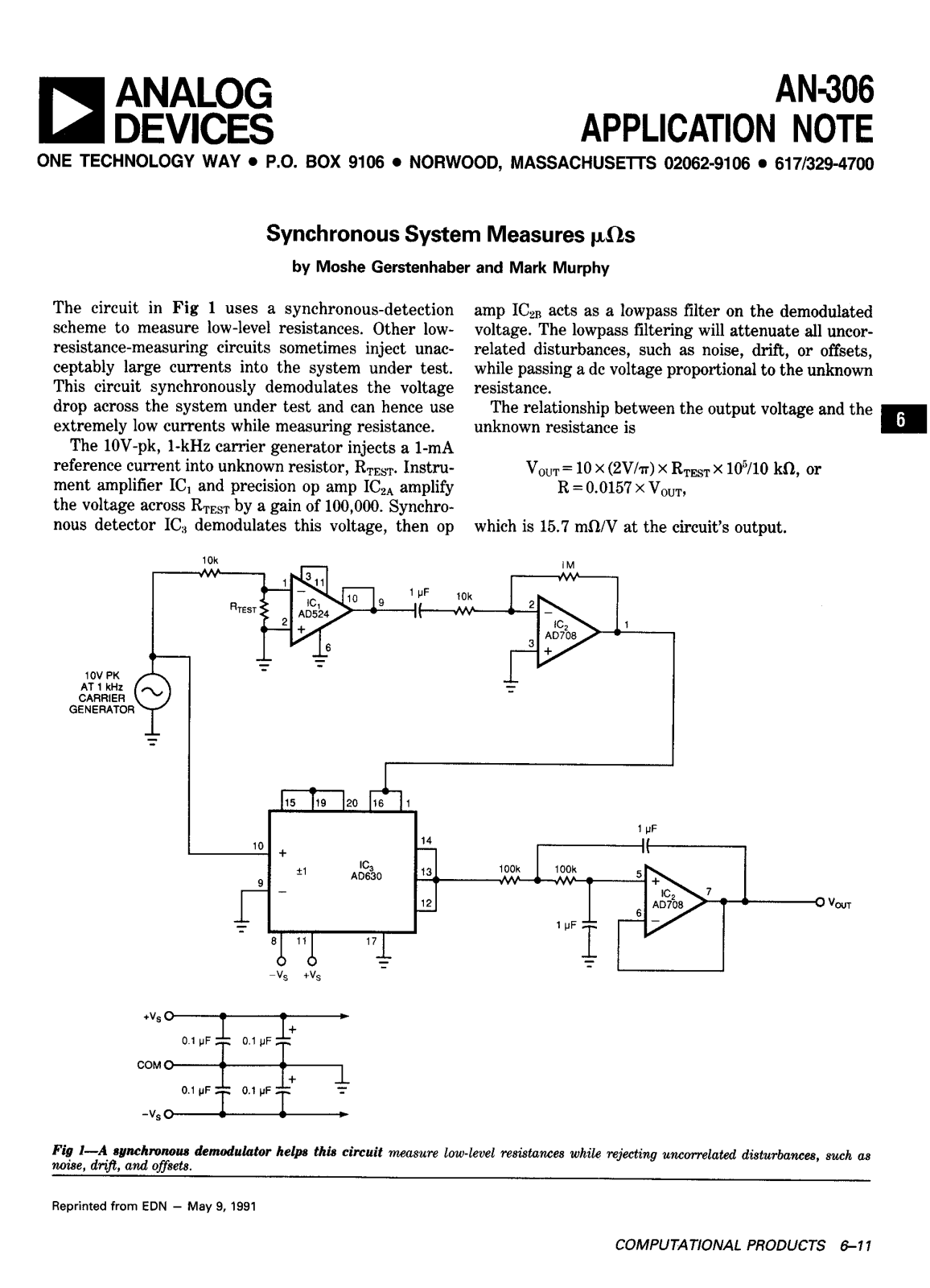 Analog Devices AN306 Application Notes