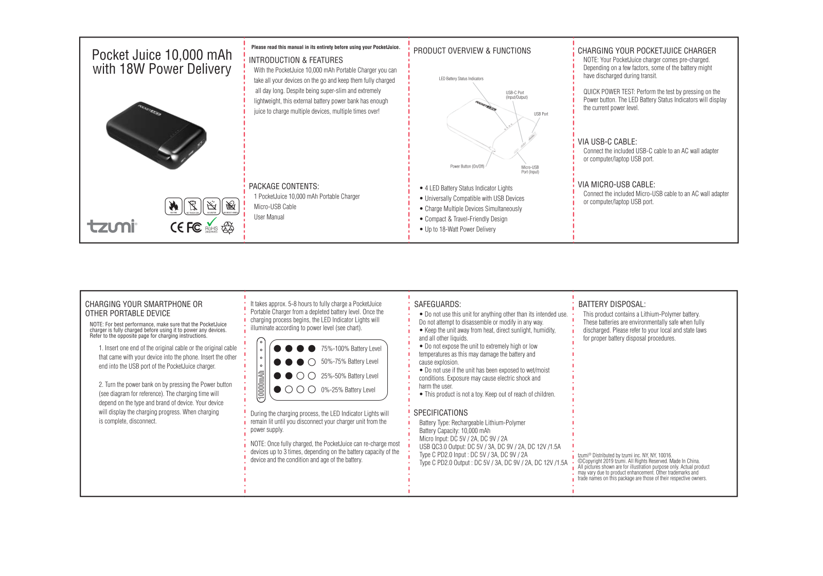 Tzumi HD - PJ 10K User Manual