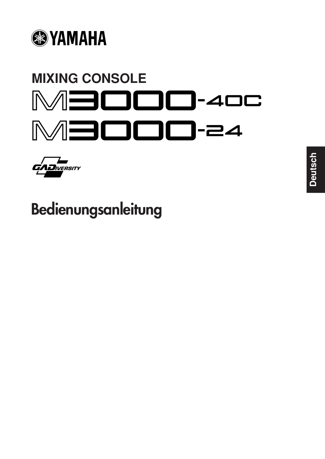 Yamaha M3000-40C, M3000-24 User Manual