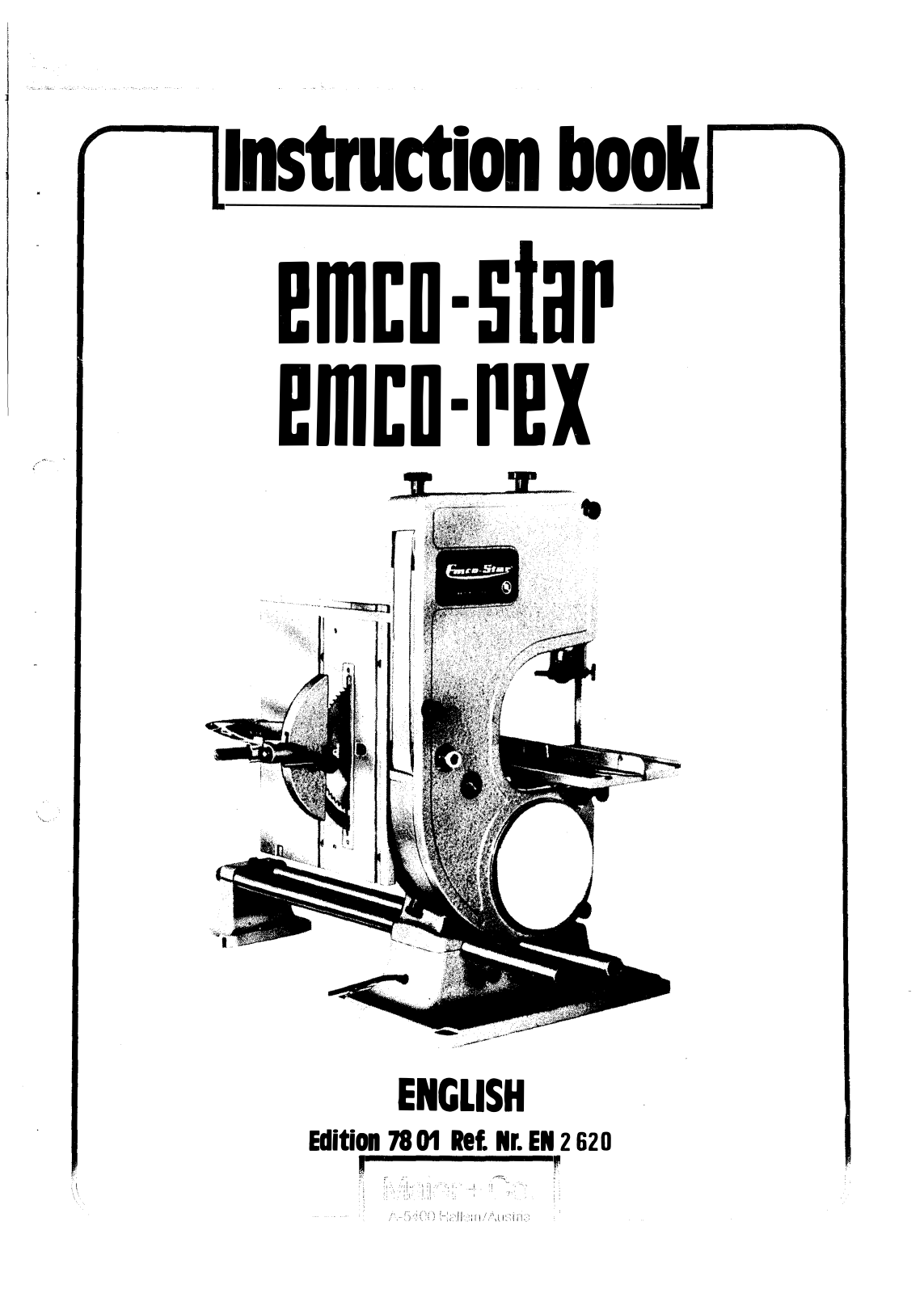 Emco emco-star, emco-rex Instruction Book - ManualMachine.com