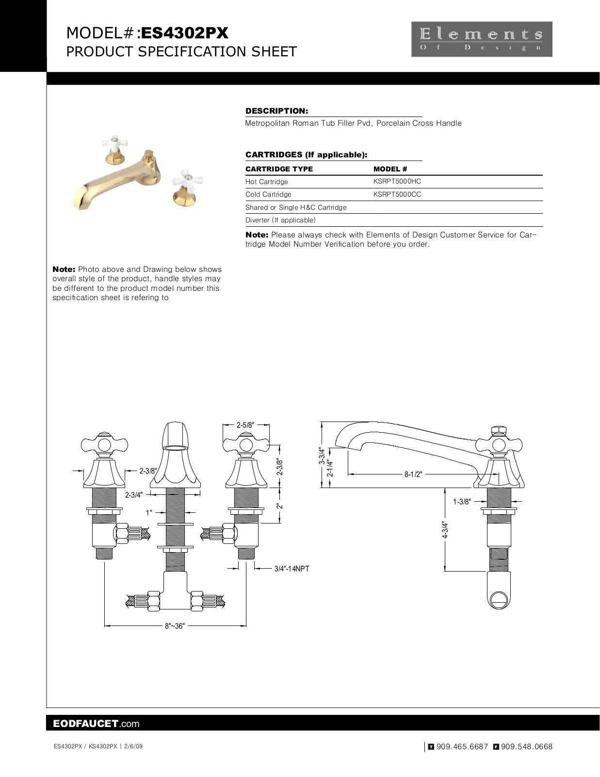 Elements of Design EDE1128 Specifications - ManualMachine.com