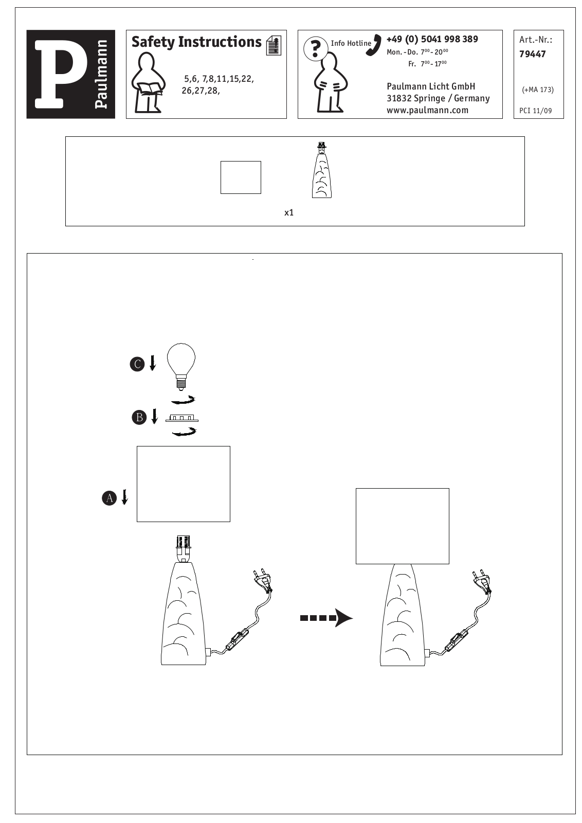 Paulmann 79447 Safety instructions - ManualMachine.com