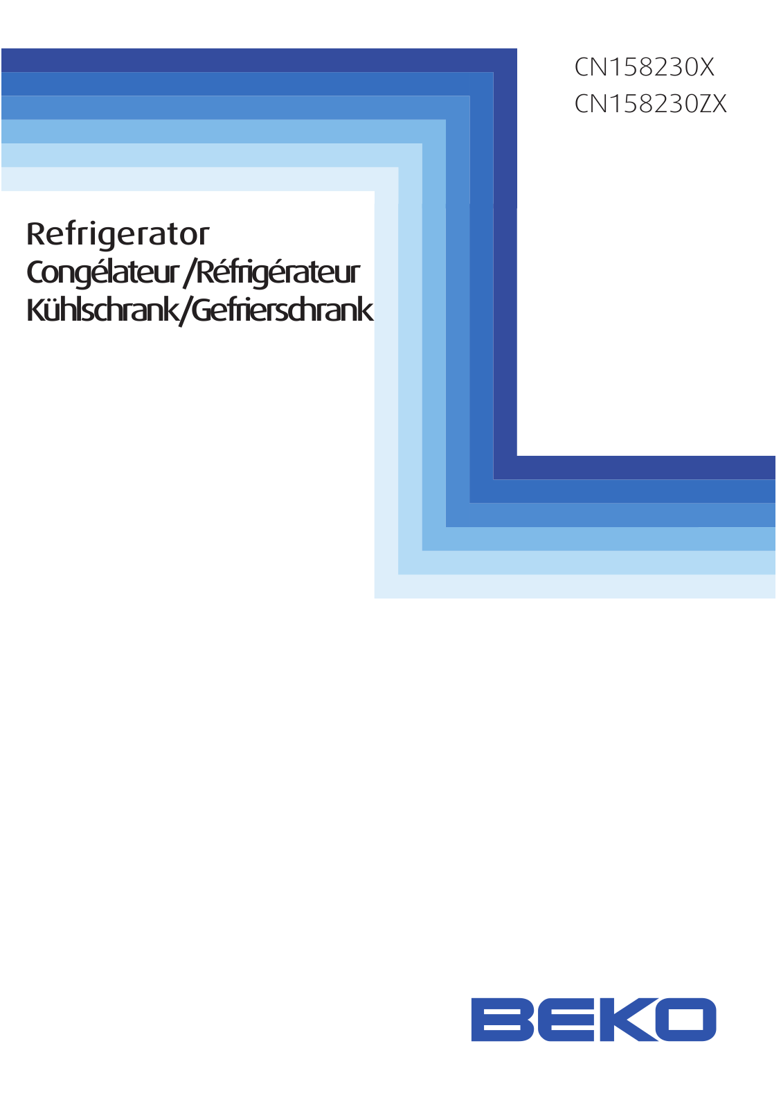 Beko CN 158230 ZX Operating Instructions