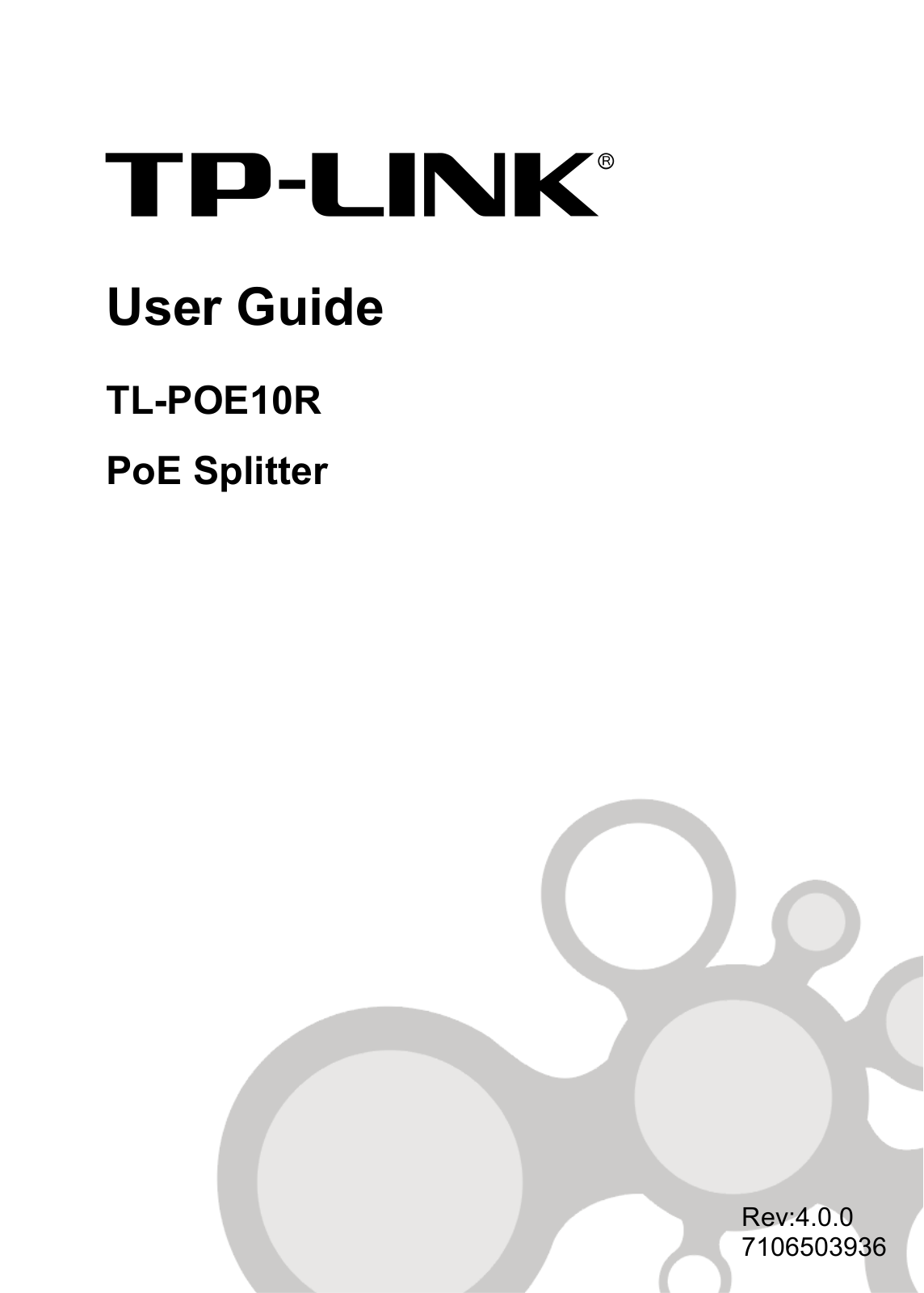 TP-Link TL-POE10R User Manual