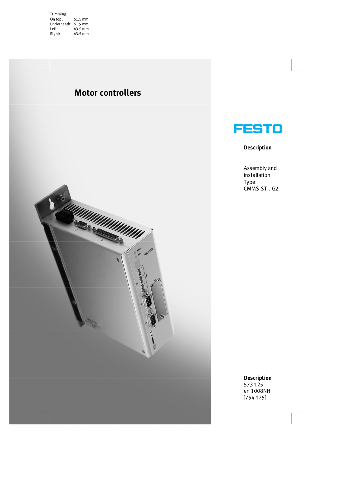 Festo CMMS-ST User Manual