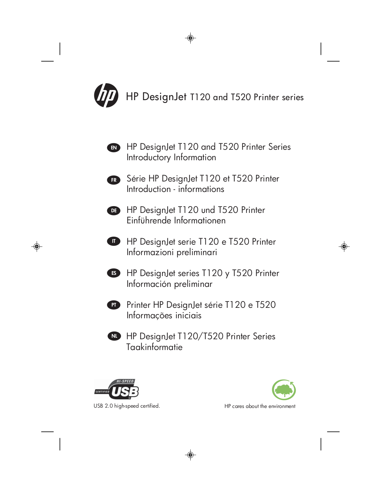 HP DesignJet T120, Designjet T520 Introductory information