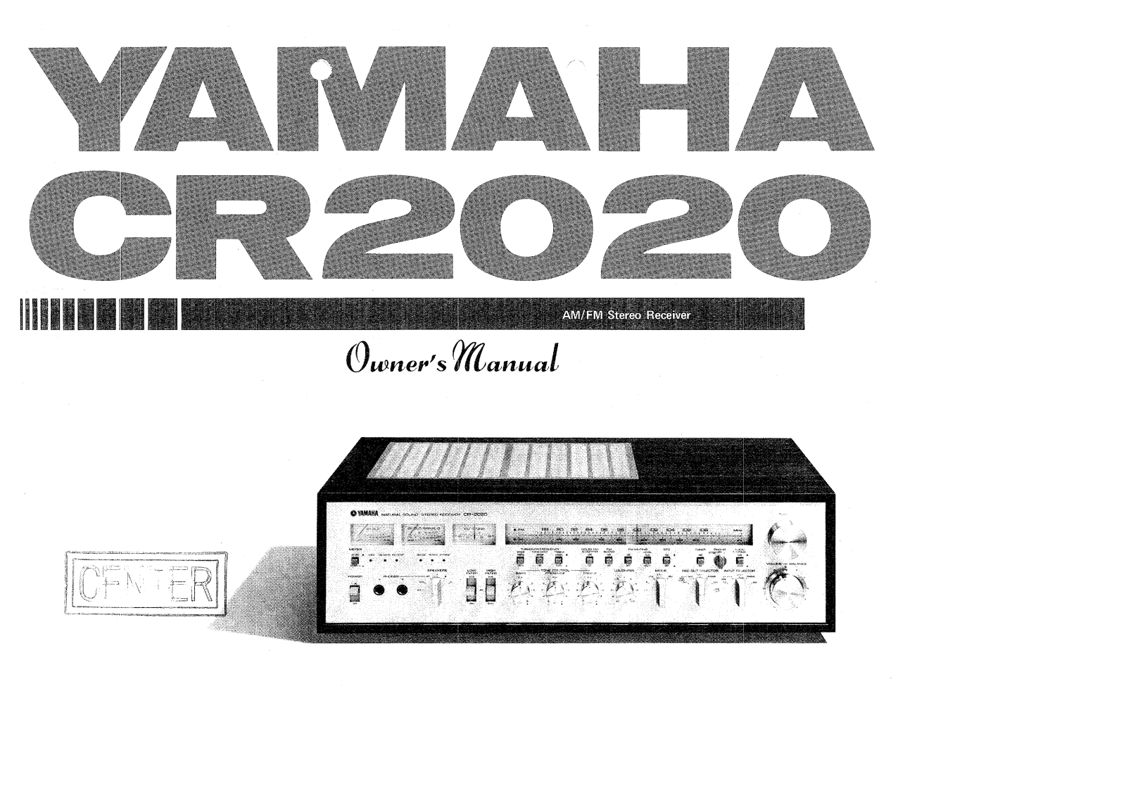 Yamaha CR-2020 Owner Manual