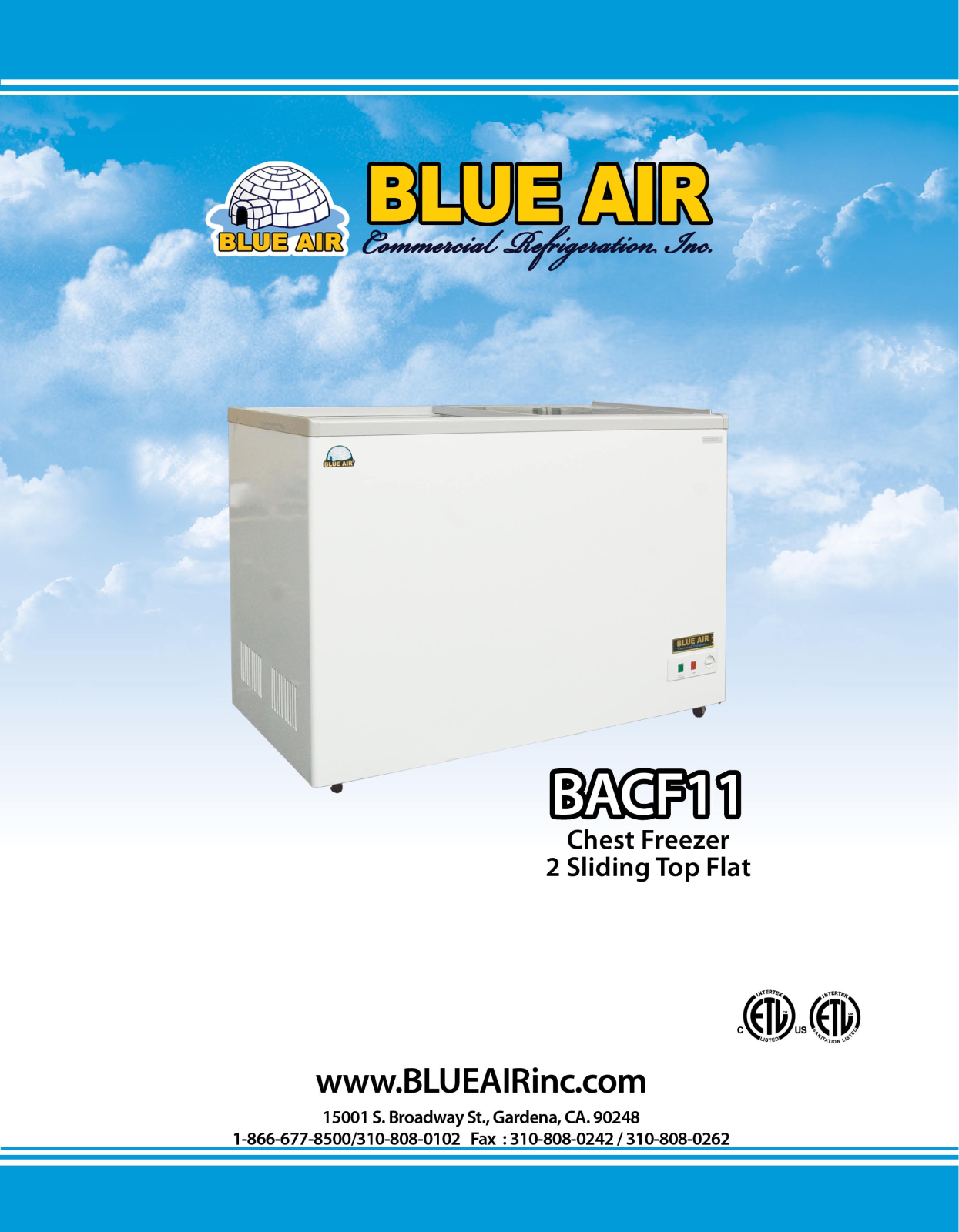 Blue Air BACF11 User Manual