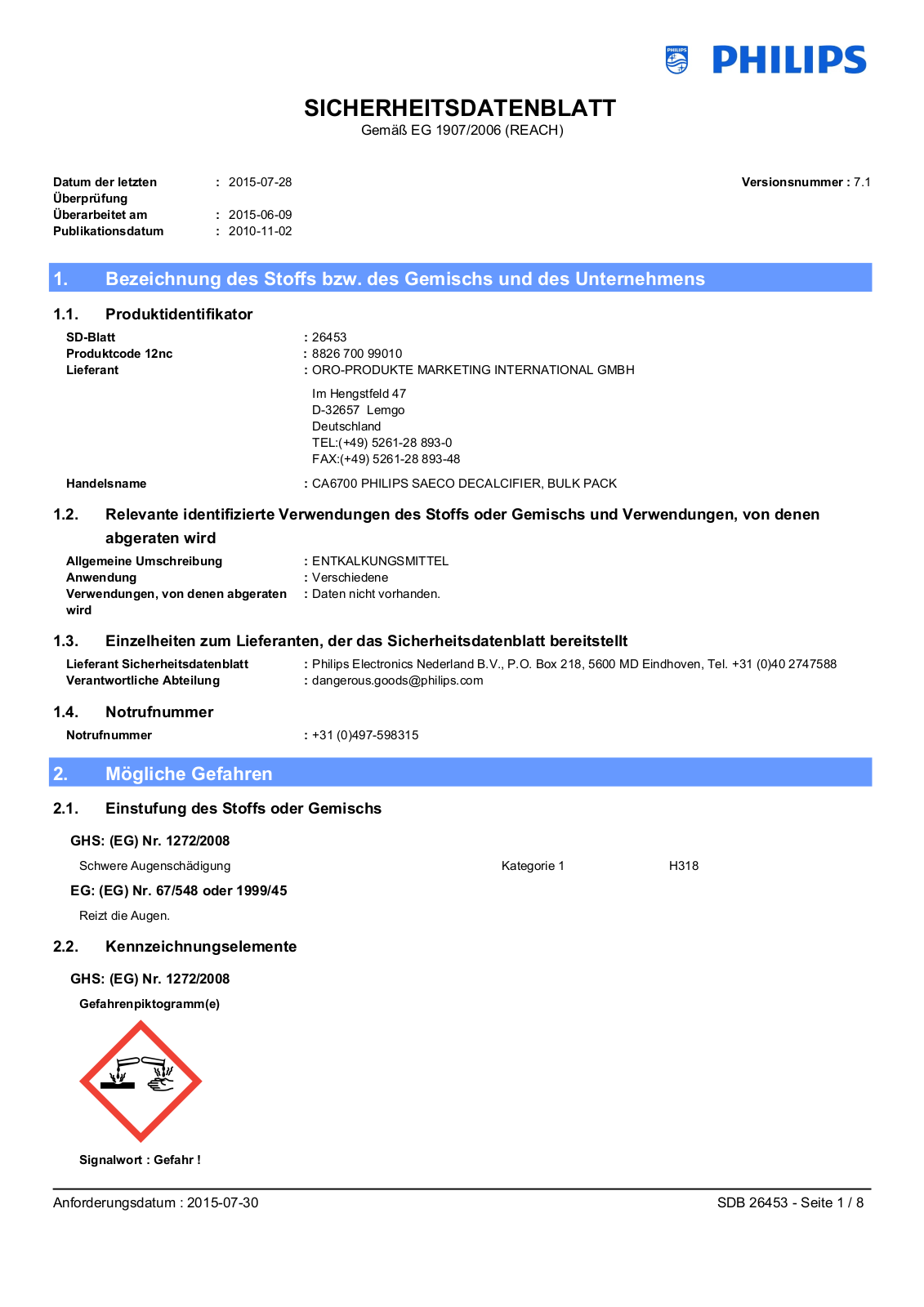 Saeco CA6700-90 User Manual