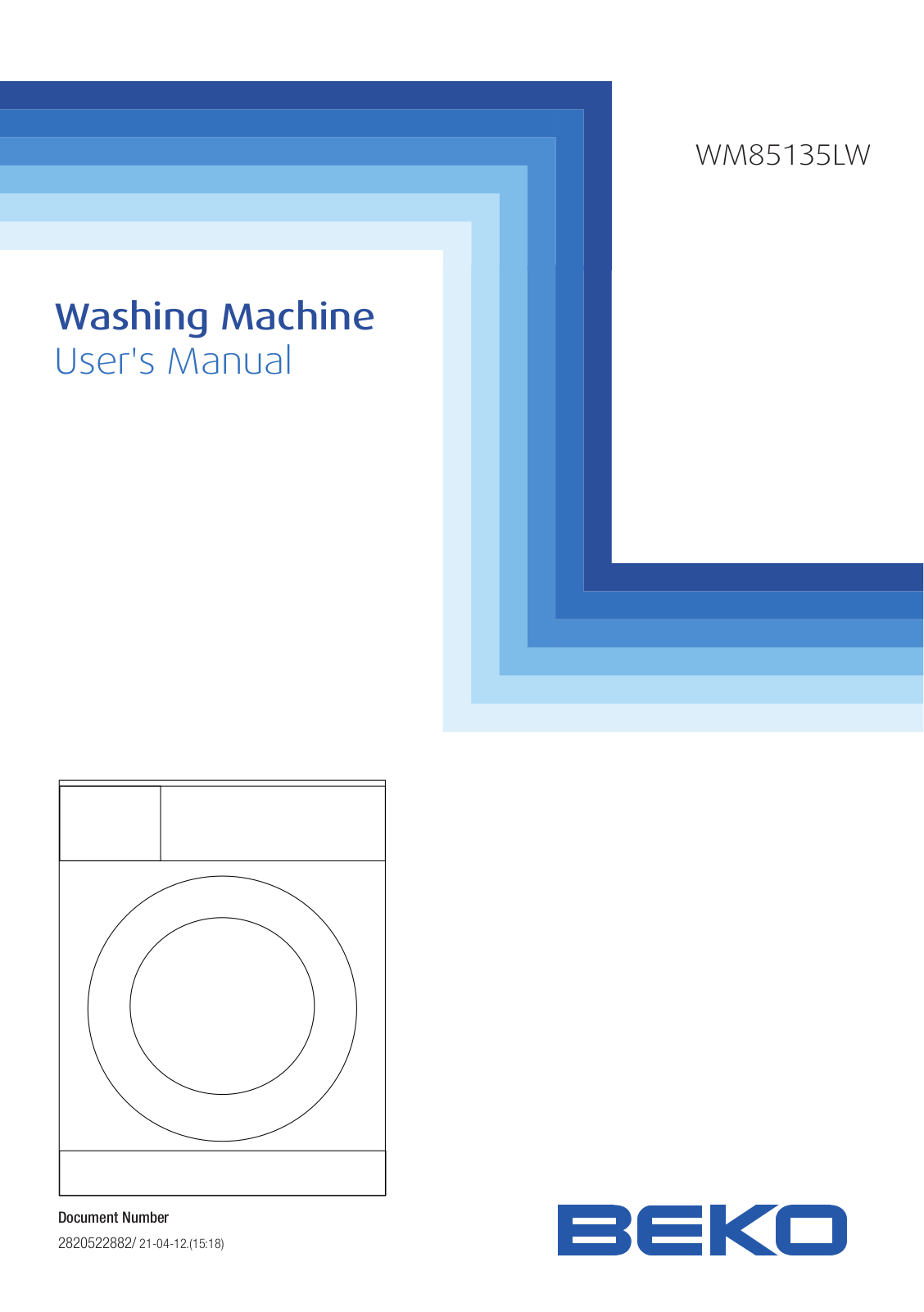 Beko WM85135LW User Manual