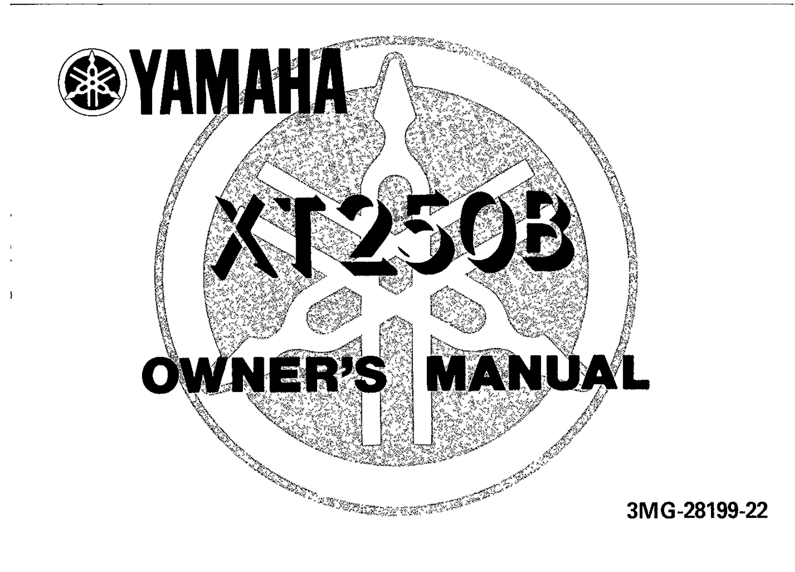 Yamaha XT250 B 1991 Owner's manual