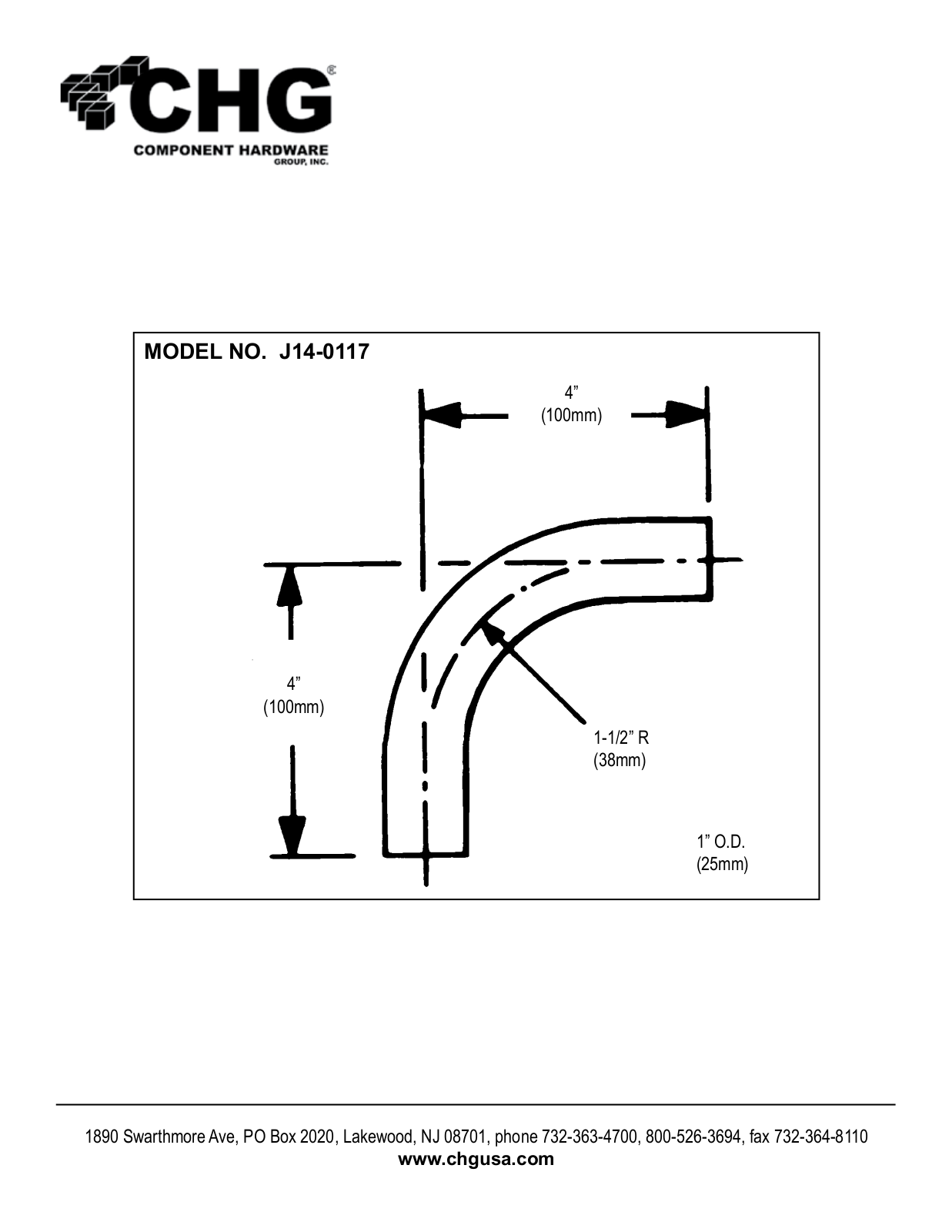 Component Hardware J14-0117 User Manual