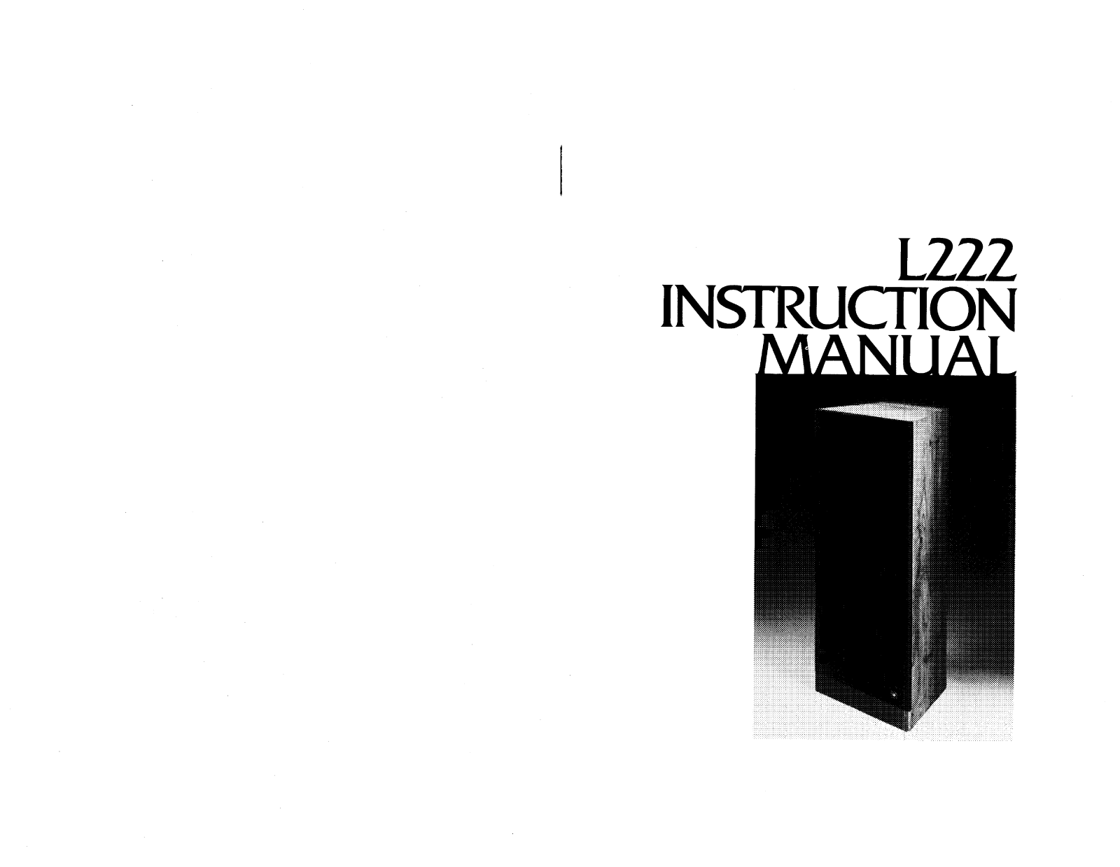 Jbl L222 User Manual