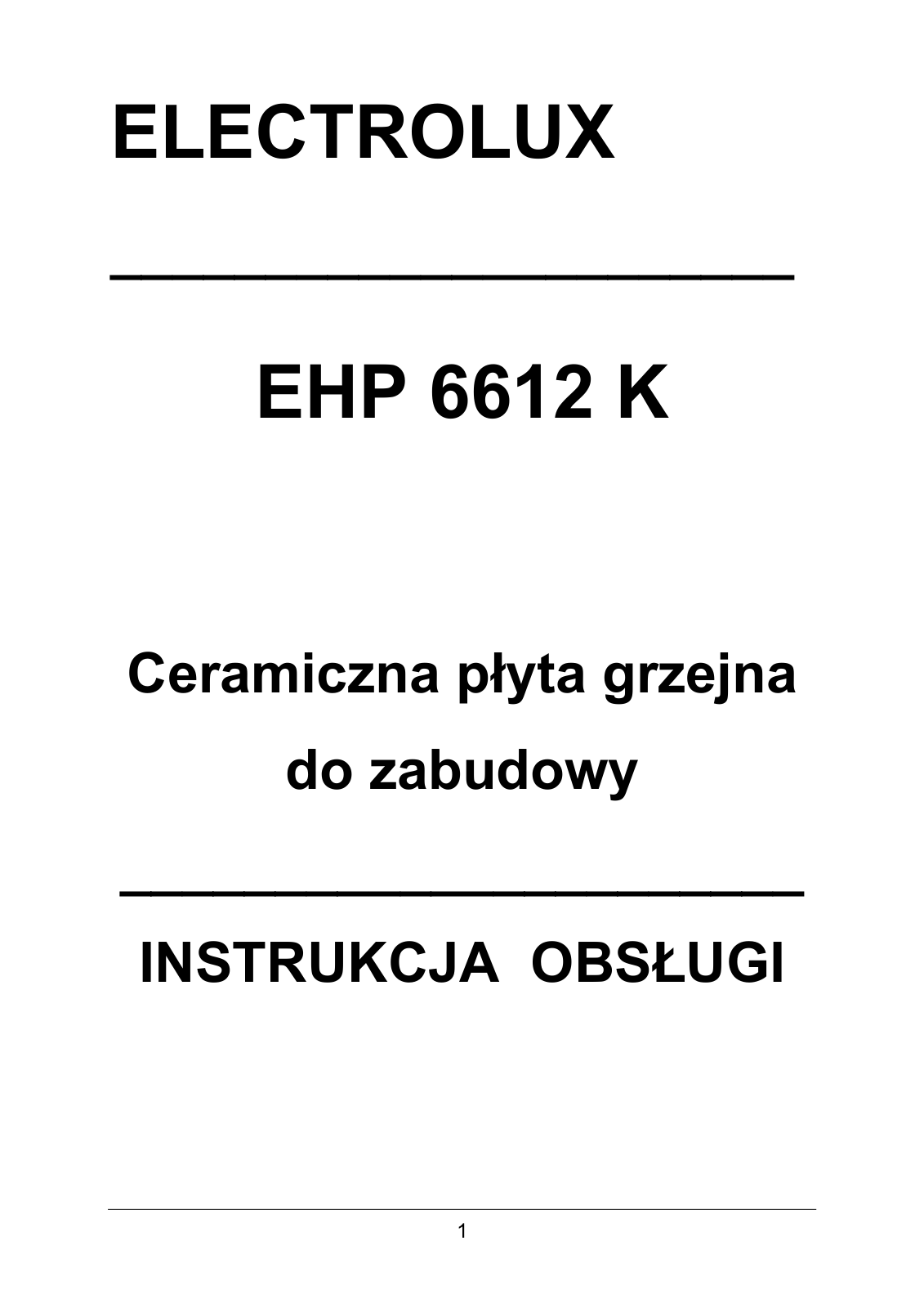 Electrolux EHP6612K User Manual