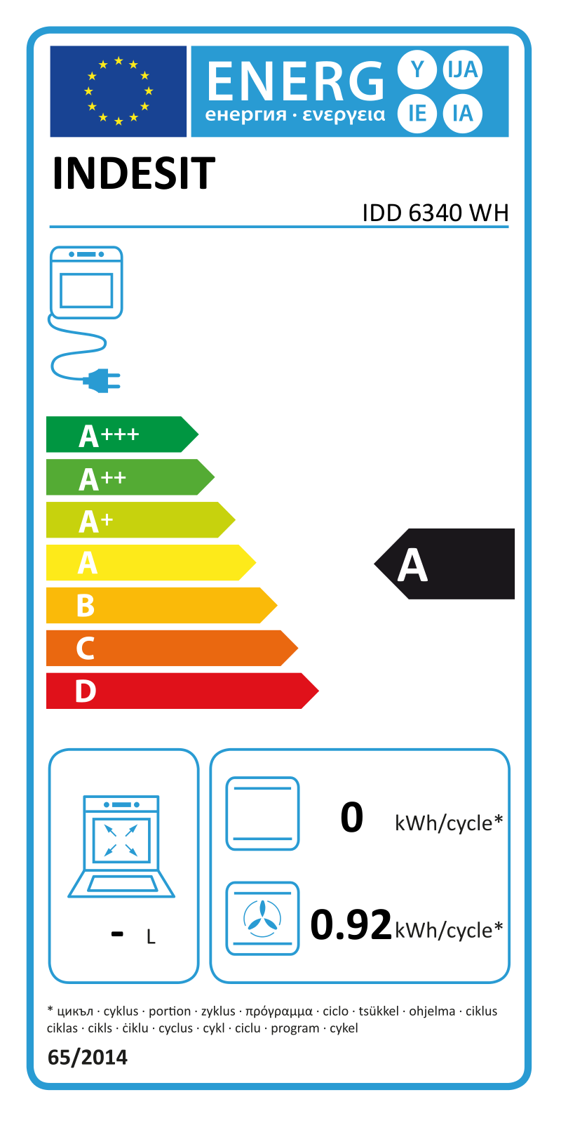 Indesit DDD 5340 C, KDD 3340, IDD 6340 Instruction manual