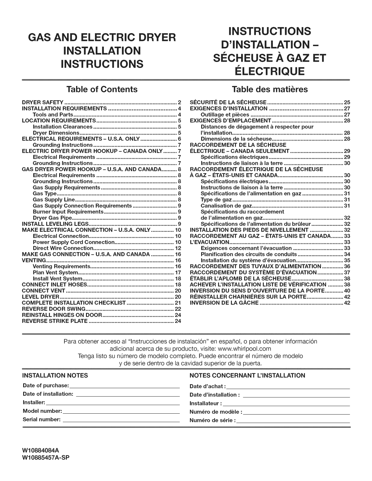 Maytag MGDB955FC0, YMEDB955FC0, YMEDB955FW0, MGDB955FW0, MEDB955FW0 Installation Guide