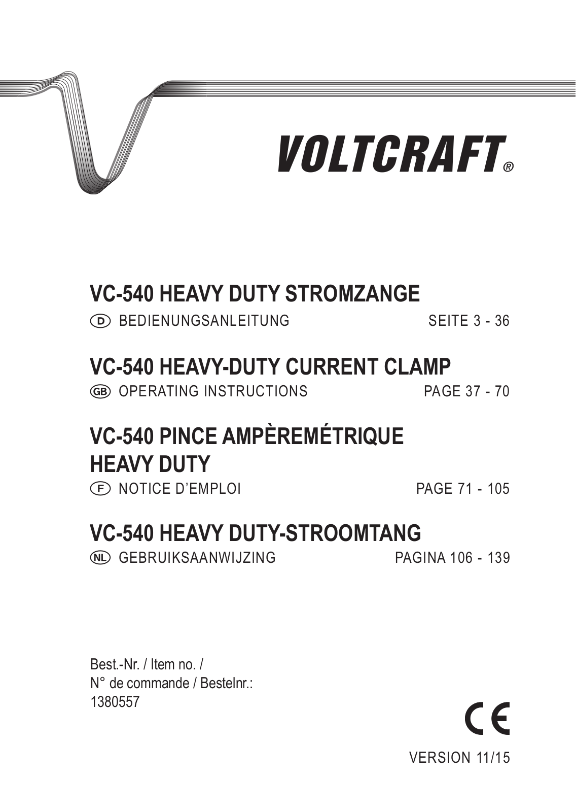 VOLTCRAFT VC-540 Operation Manual