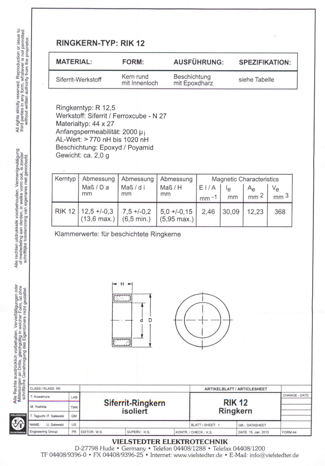 Datasheet RIK 12 Datasheet (FREI) - ManualMachine.com