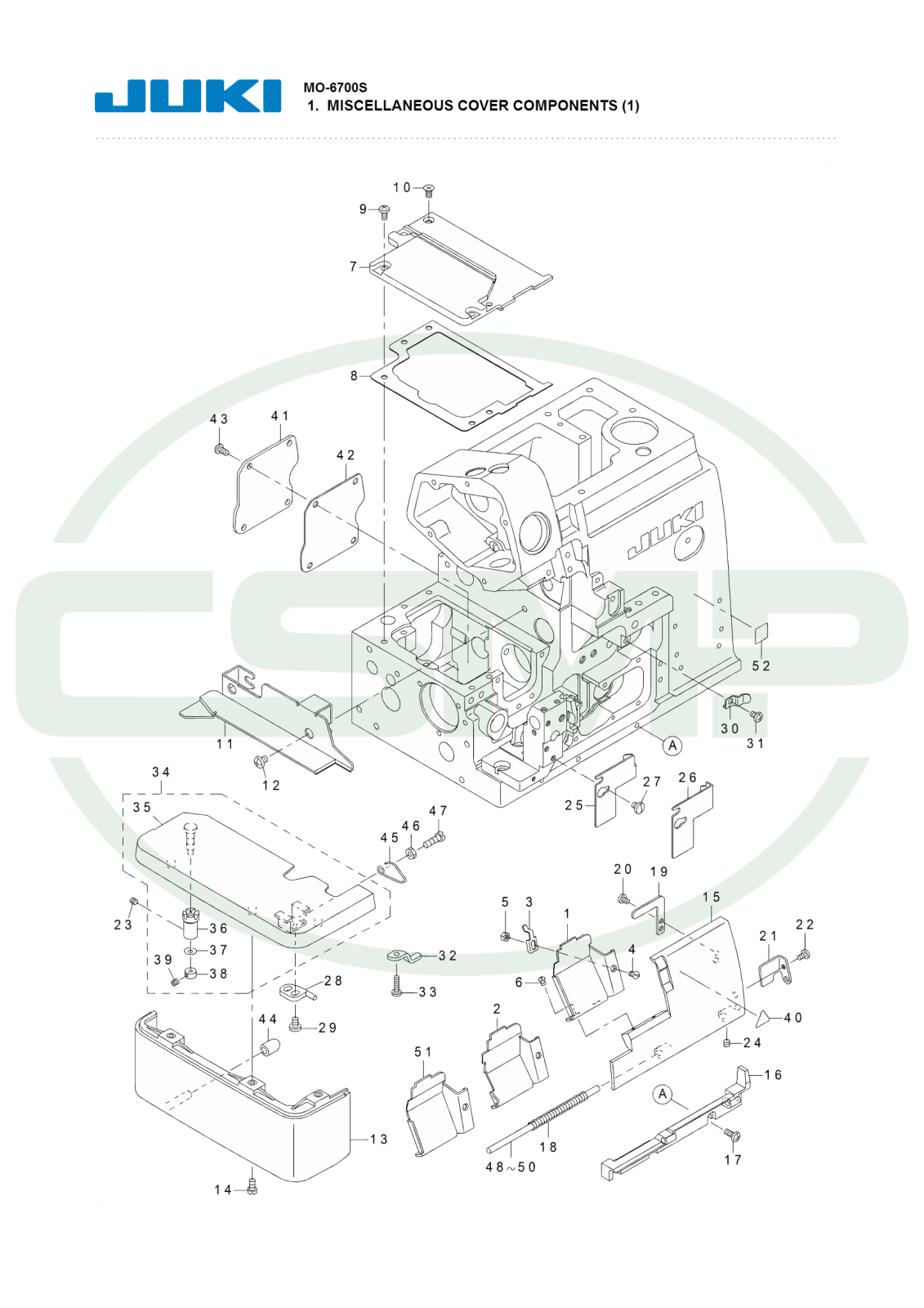 Juki JUKIMO6700S Parts Book