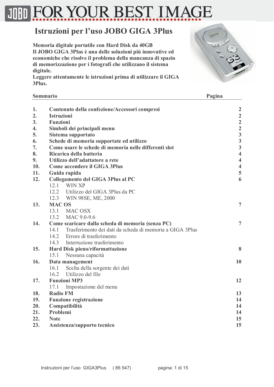 Jobo GIGA 3+ User Manual