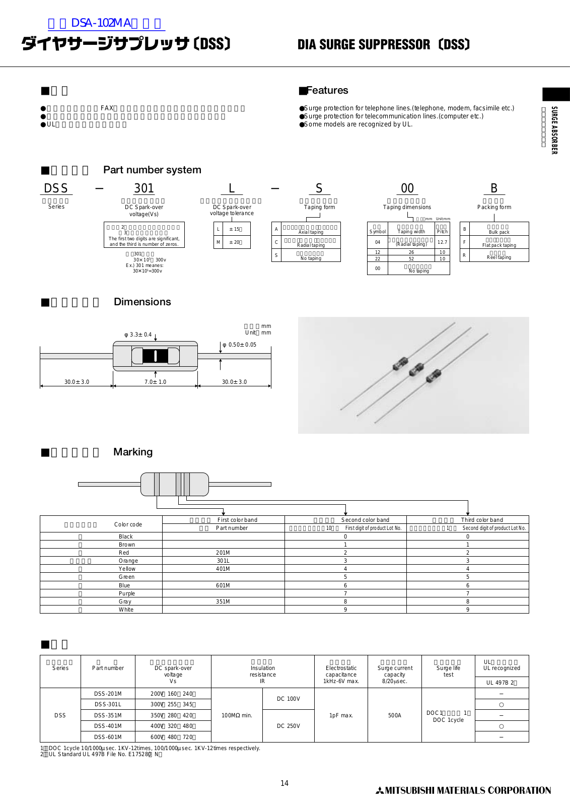 MITSUBISHI DSA-102MA User Manual