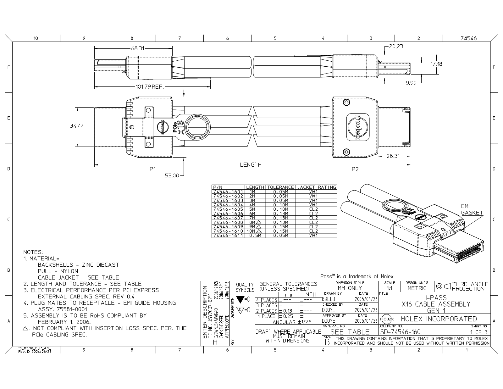 Molex SD-74546-160 Schematic