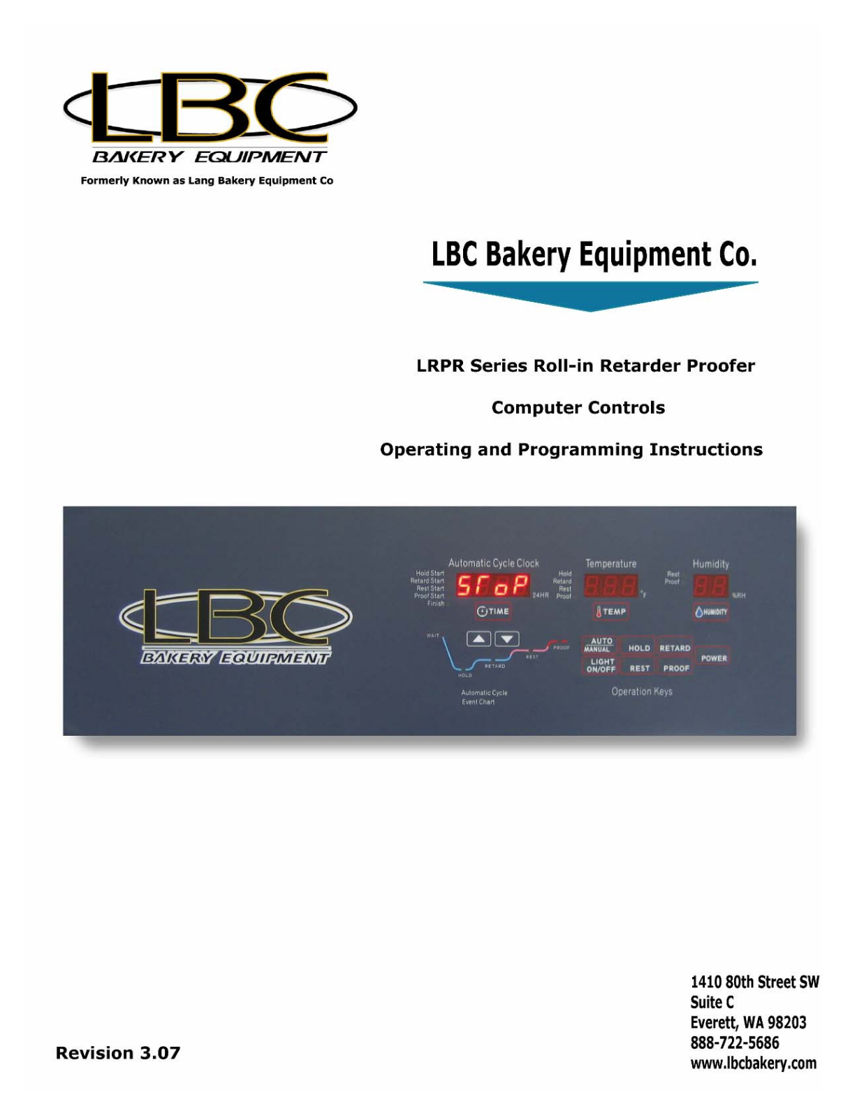 LBC Bakery Equipment LRPR Installation  Manual