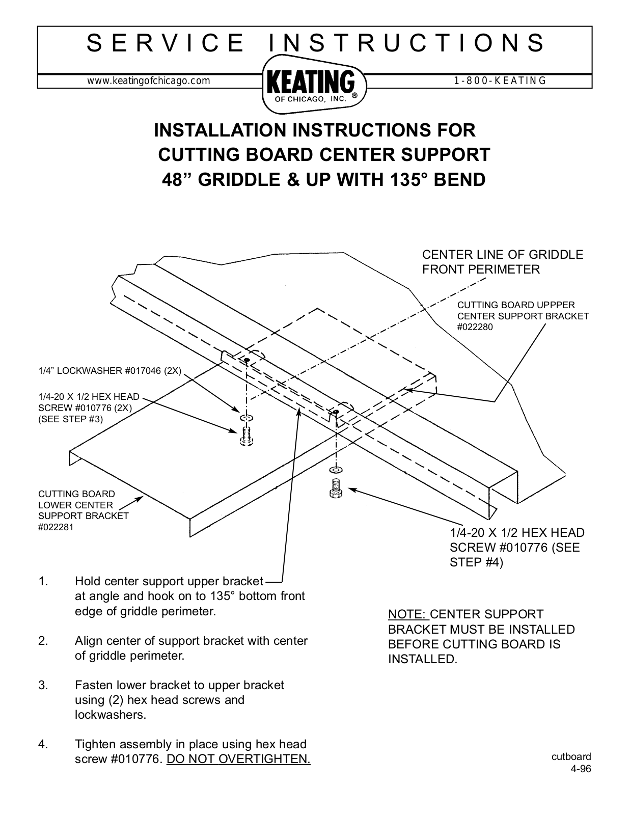 Keating Of Chicago 48 Griddle User Manual - ManualMachine.com