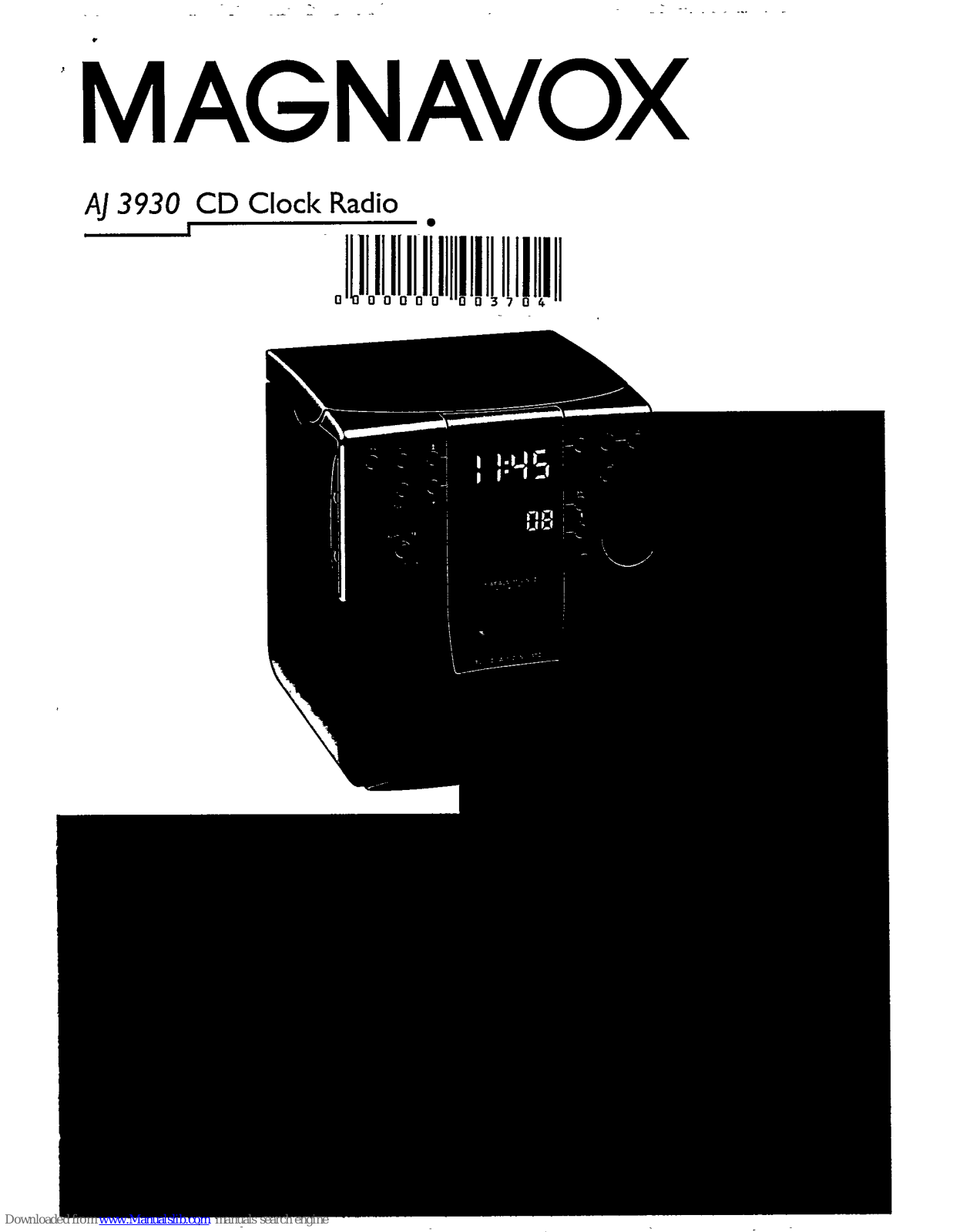 Magnavox AJ3930/17, AJ3930/00, AJ3930/04, AJ3930 User Manual