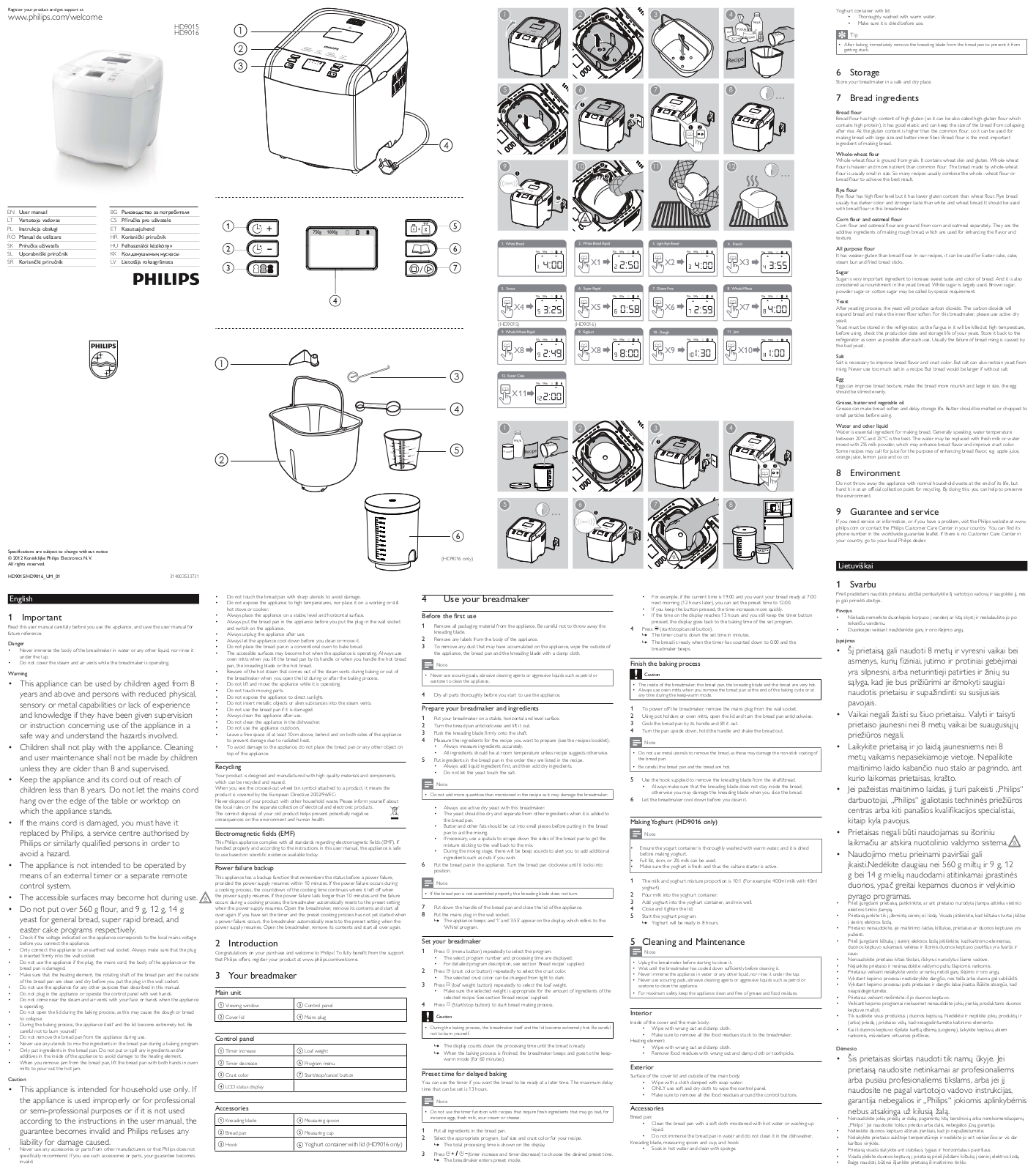 Philips HD9015-30 Operating Instructions