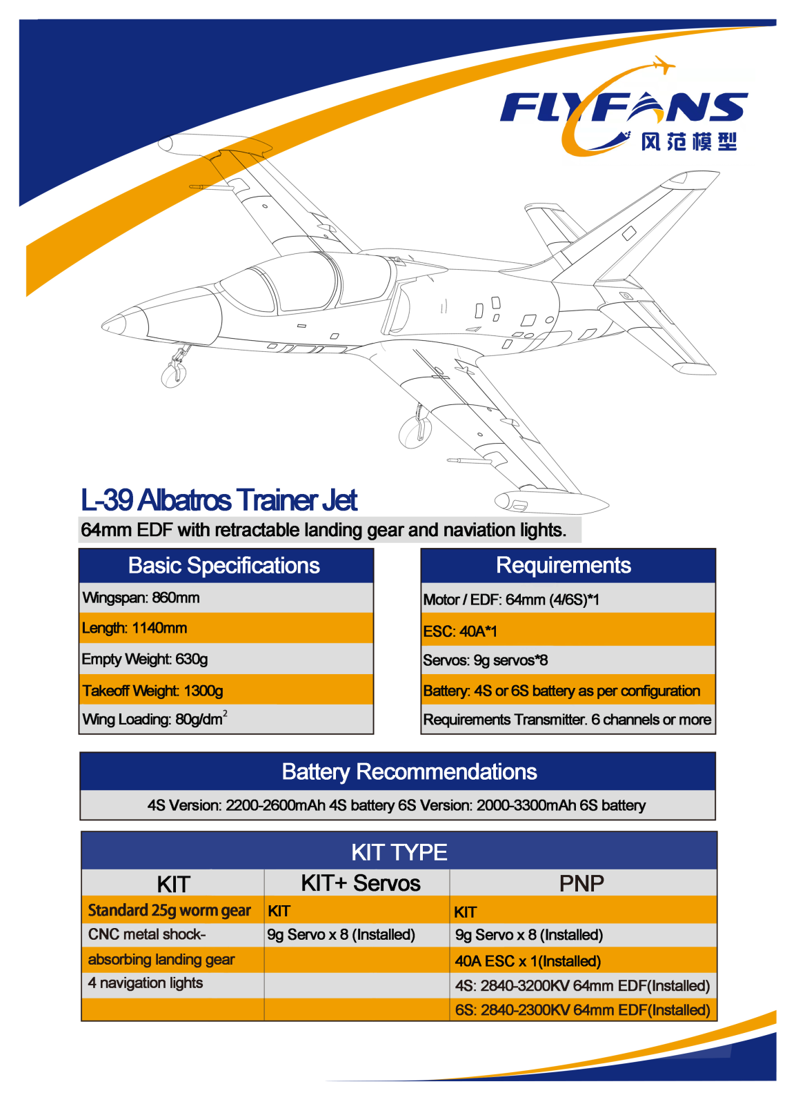 FlyFans Models L-39 64mm User guide - ManualMachine.com