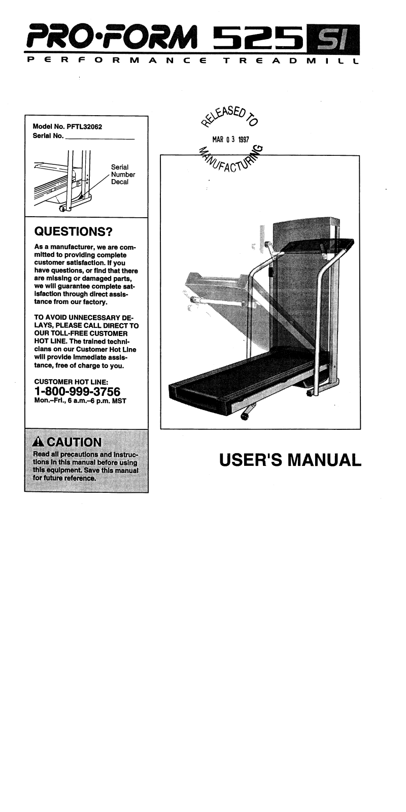 ProForm PFTL32062 User Manual