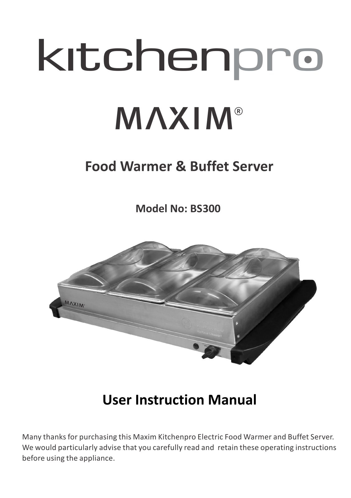 Maxim BS300 User Manual