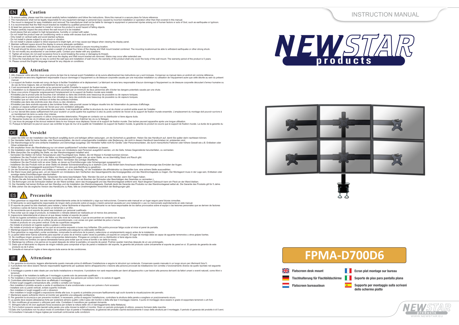 Newstar FPMA-D700D6 User Manual