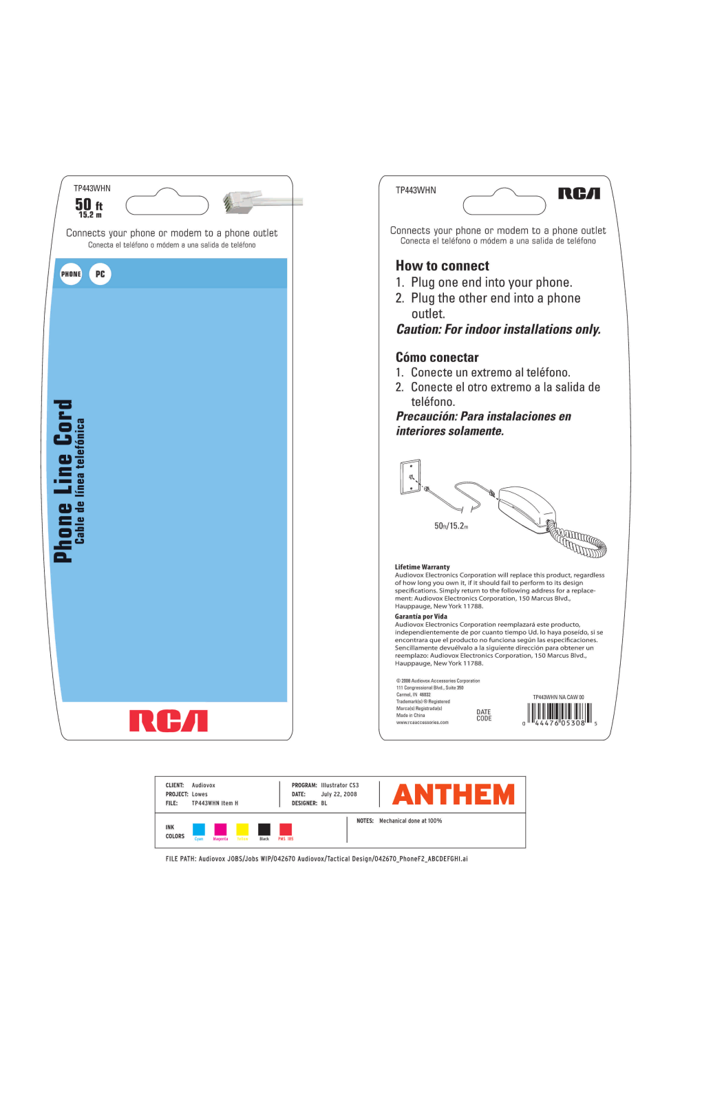 RCA TP443WHN User Manual