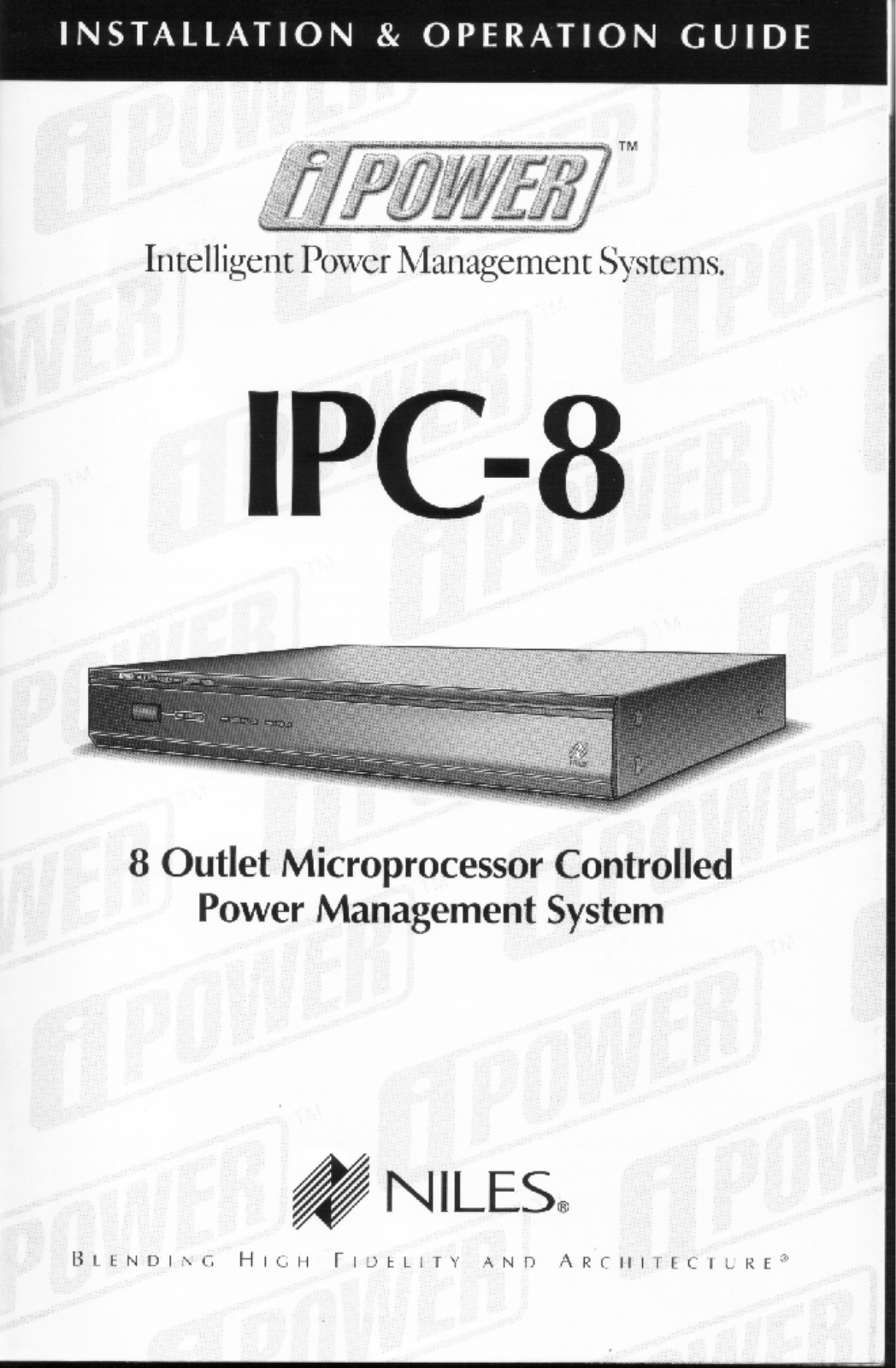 Niles IPOWER IPC-8 INSTALL GUIDE