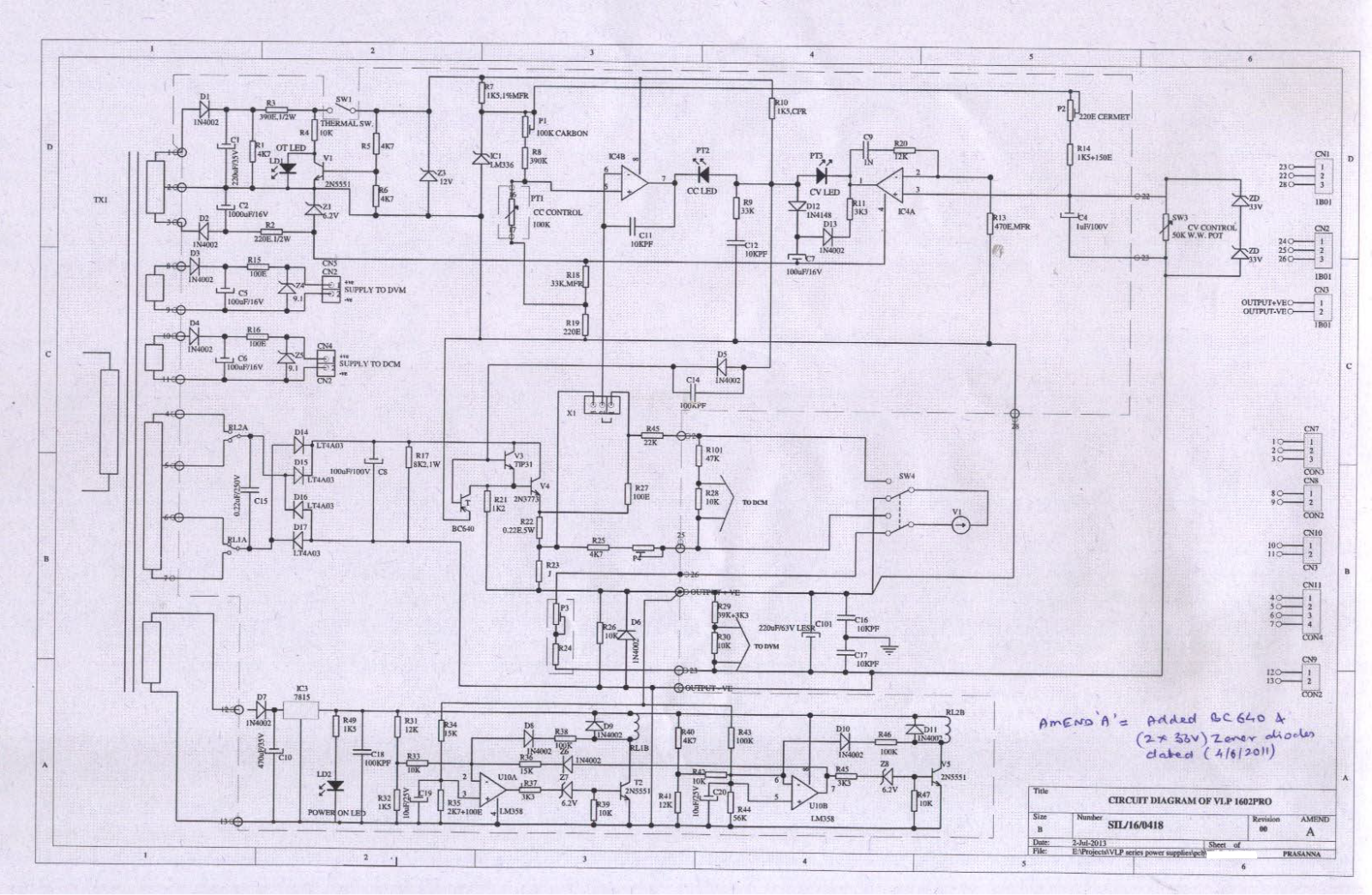 VOLTCRAFT VLP Series CIRCUIT Diagram