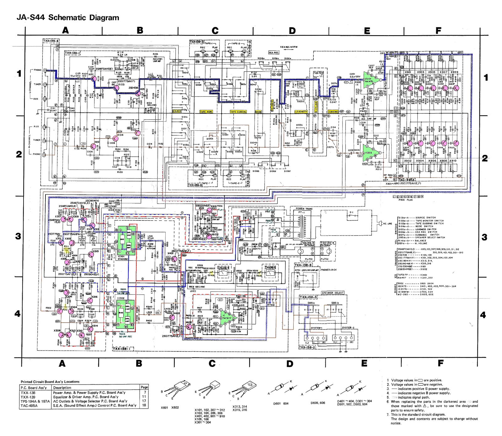 JVC JA-S44 Schematic