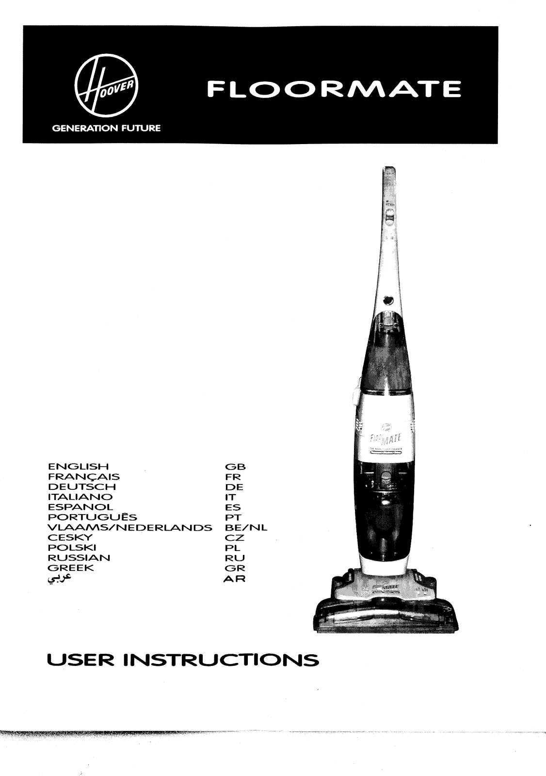 Hoover FLOORMATE User Manual