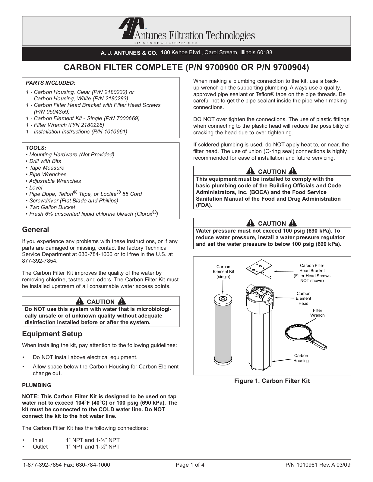 Antunes C-420 Installation Manual