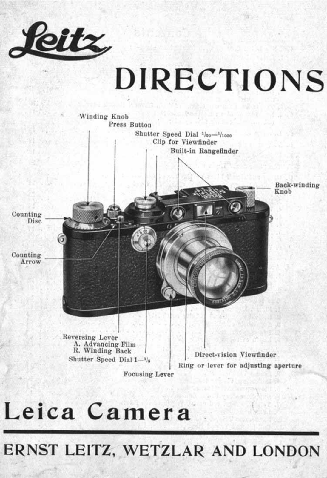 Leica IIIa User Manual