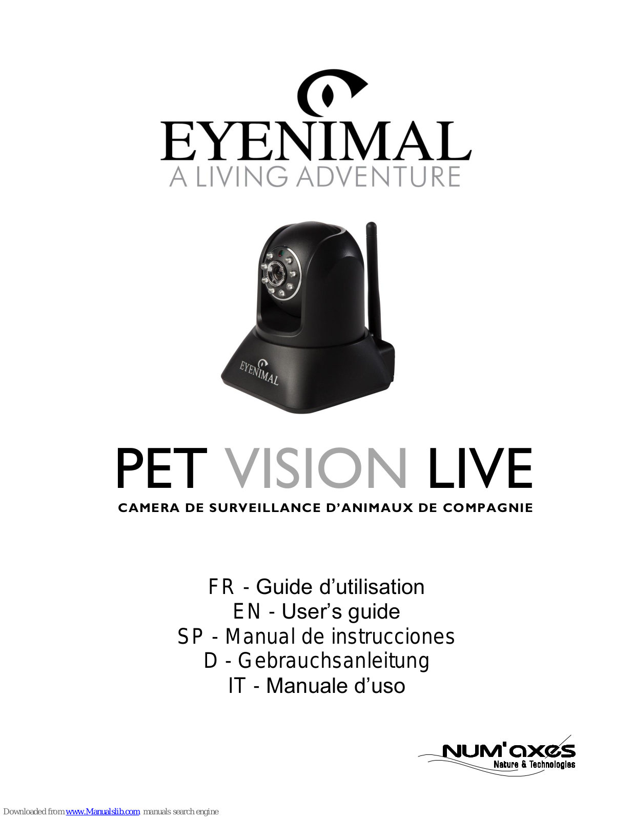 Num'axes EYENIMAL, PET VISION LIVE User Manual - ManualMachine.com
