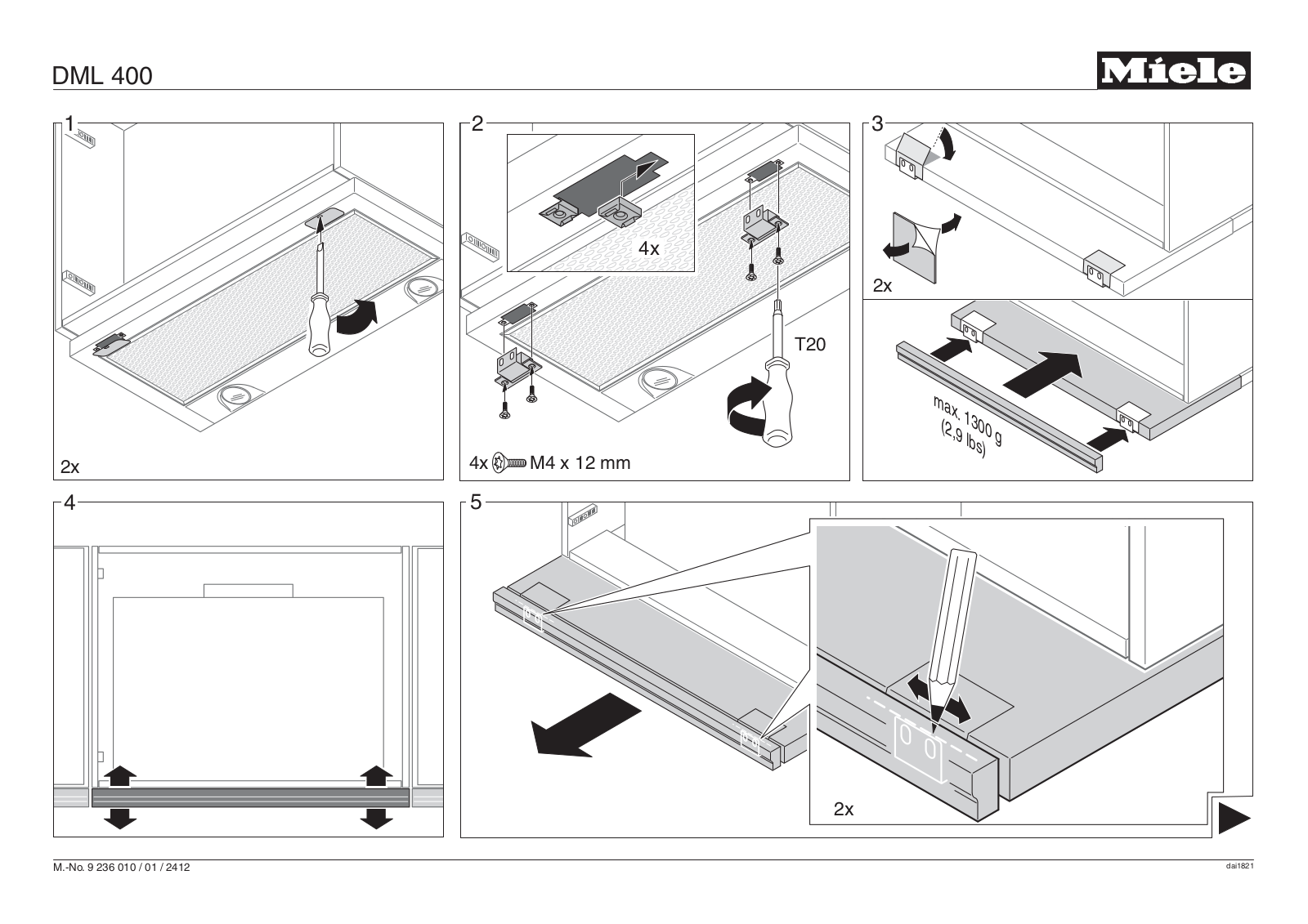 Miele DML400 Instruction Manual