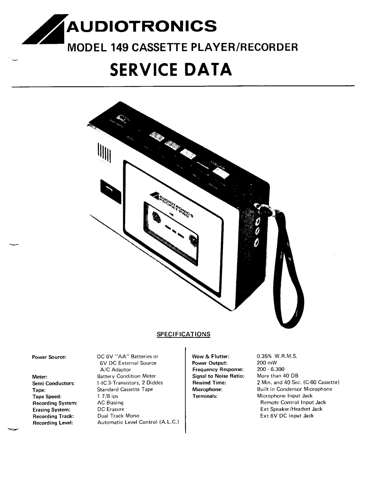 Audiotronics 149 User Manual - ManualMachine.com