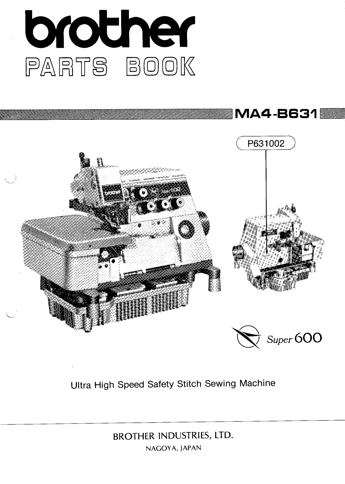Brother MA4 B631 Parts Book