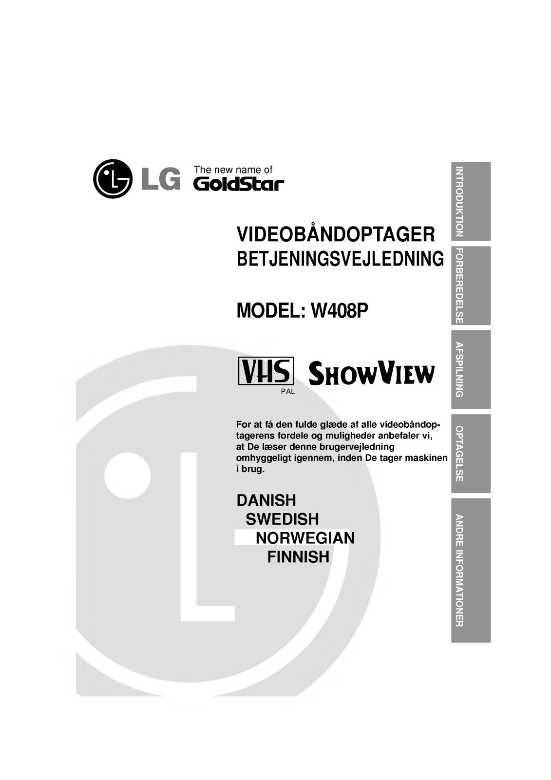 Lg W408P User Manual